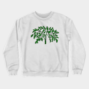 Lush Greenery - Refreshing and Vibrant Leafy Plant Illustration Crewneck Sweatshirt
